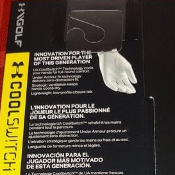 BRAND NEW, UNDER ARMOUR, YOUTH'S COOL SWITCH, LEFT HAND GOLF GLOVE, MEDIUM!!! - Picture 2 of 2